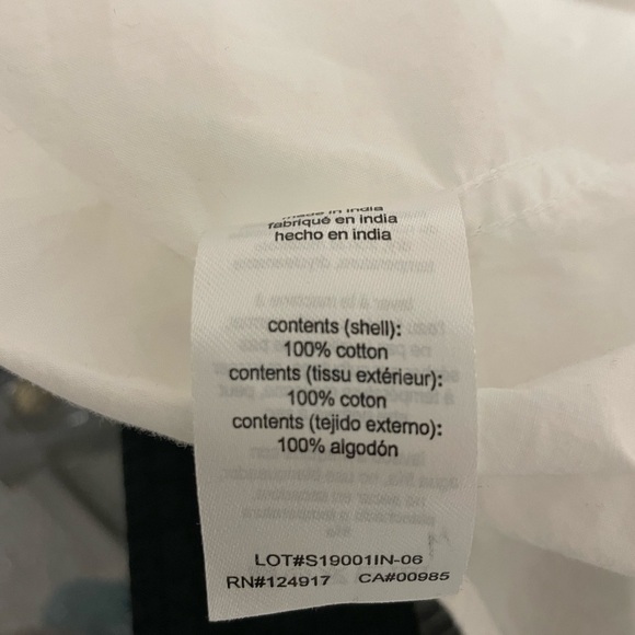 Onia Dress Swim Coverup White Long Sleeve 100% Cotton Size Large - Picture 5 of 5